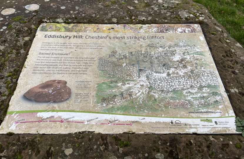 Photo of information about the Hillfort