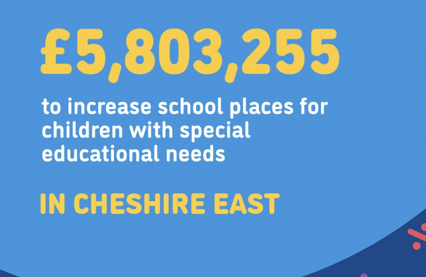 Cheshire East image with SEND funding figure