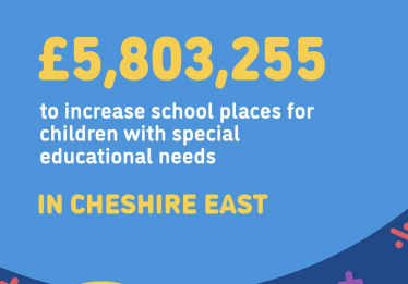 Cheshire East image with SEND funding figure